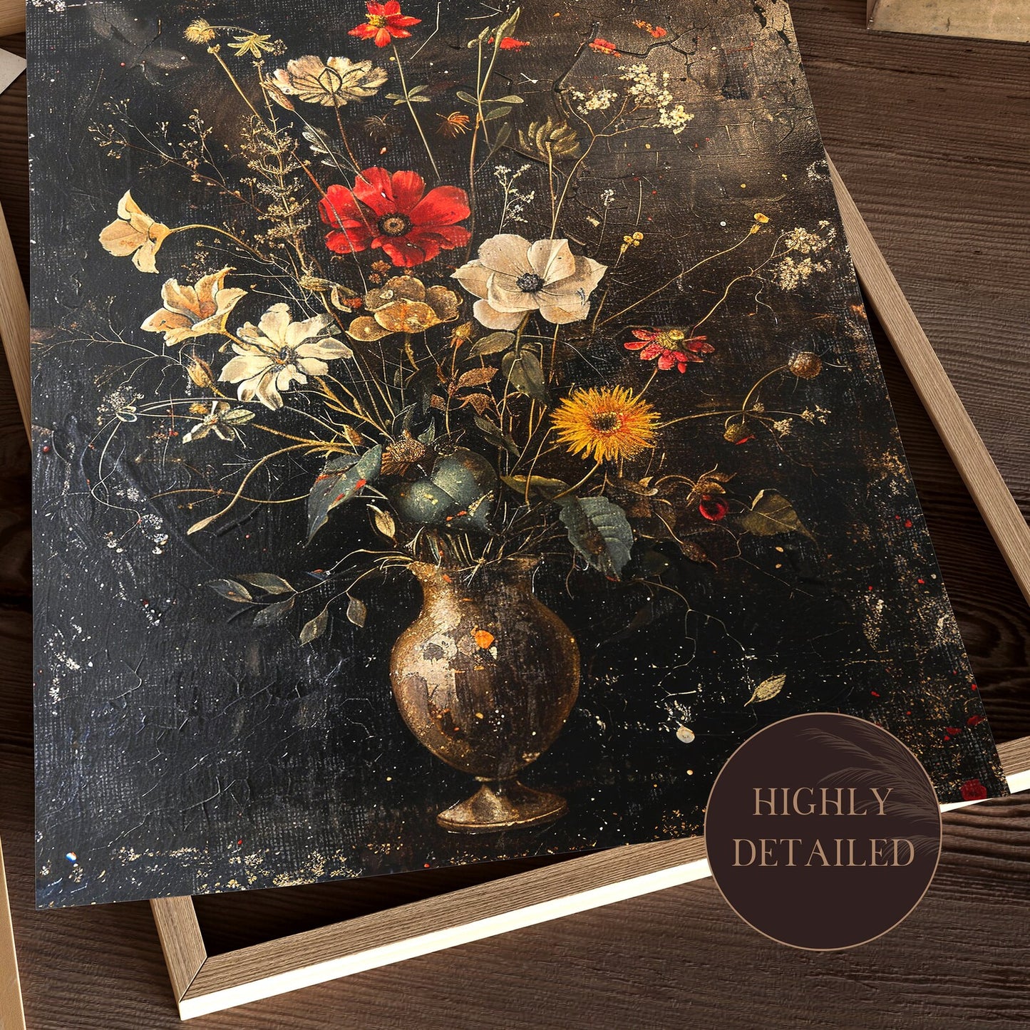 Vintage Flower Painting Art Print Poster