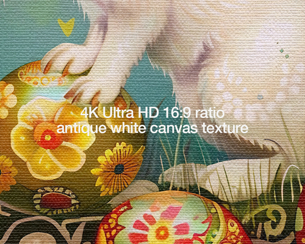 Artistic Easter Bunny Easter Egg Frame TV Wallpaper for Easter Decor