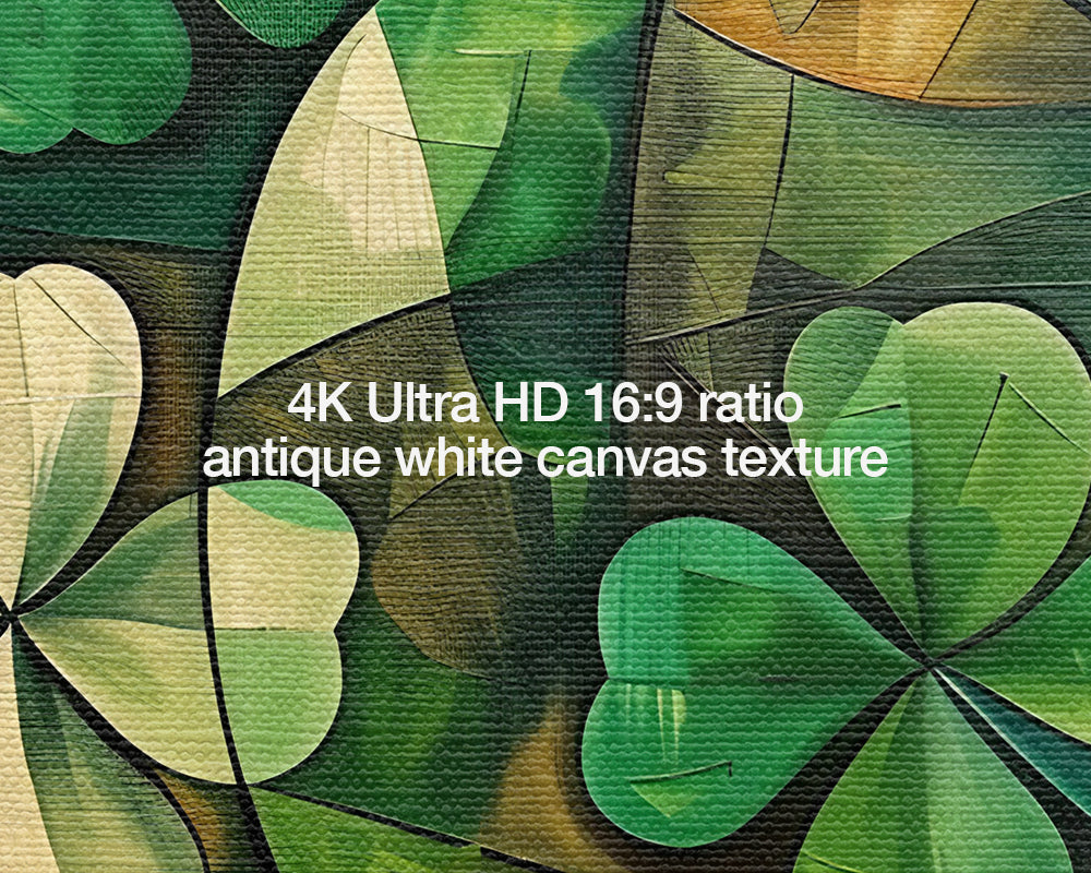 Frame TV Art Abstract Clovers Painting St. Patrick's Day Decor Wallpaper