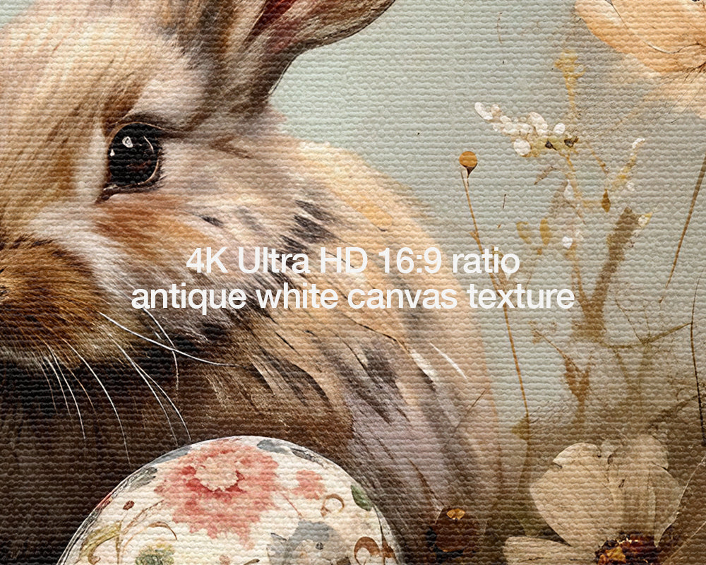 Easter Bunny Easter Egg Flowers Frame TV Art Wallpaper