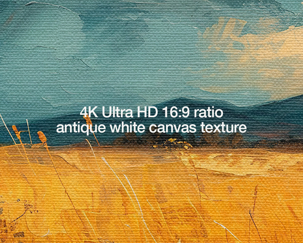 Grass Meadow Landscape Painting Antique White Art Wallpaper