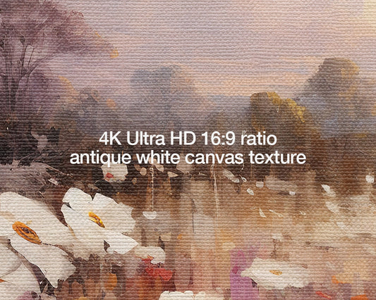 Sunset Wildflowers Meadow Antique White Fine Art Wallpaper