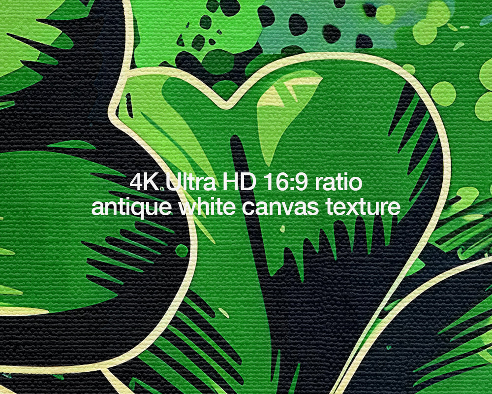 Pair of Clovers Abstract Painting Frame TV Art Wallpaper