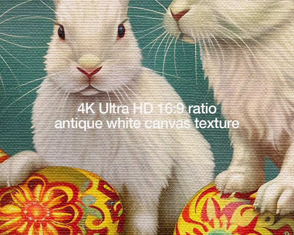 Easter Bunny Egg Artistic Frame TV Wallpaper for Easter Decor