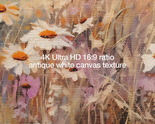 Daisy Meadow Landscape Antique White Fine Art Wallpaper