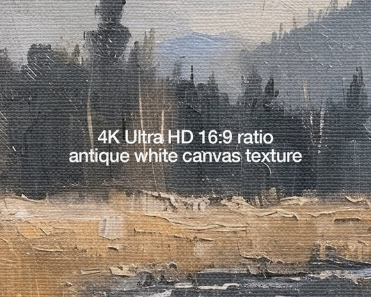 Forest River Painting Antique White Art Wallpaper