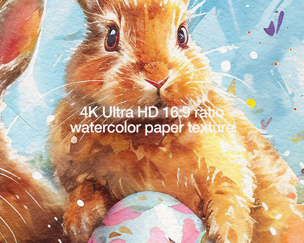 Easter Decor Cute Bunny Easter Egg Frame TV Art Wallpaper