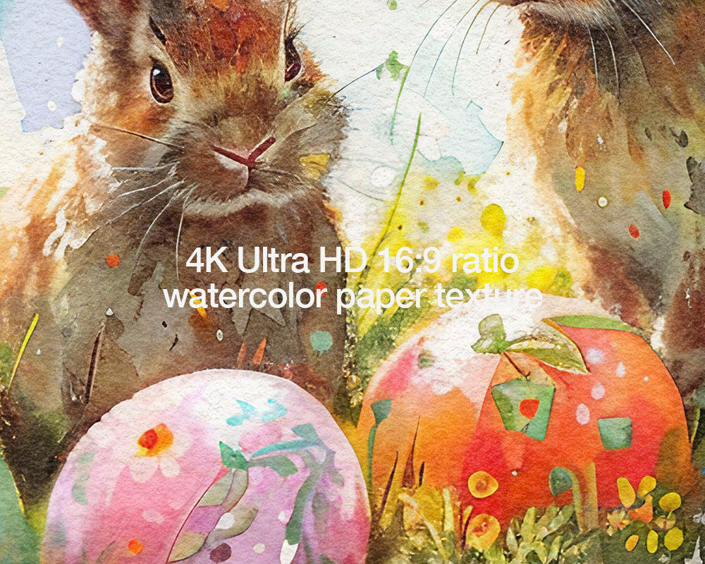 Easter Bunny Egg Flowers Frame TV Art Wallpaper