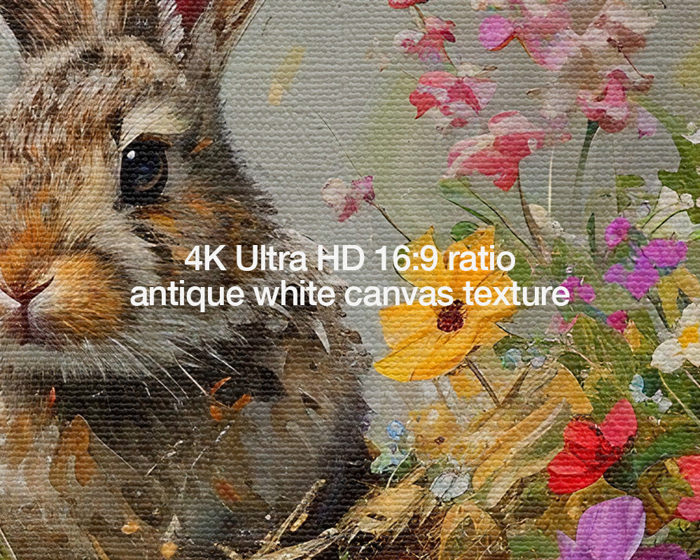 Easter Bunny Easter Egg Floral Frame TV Art Wallpaper