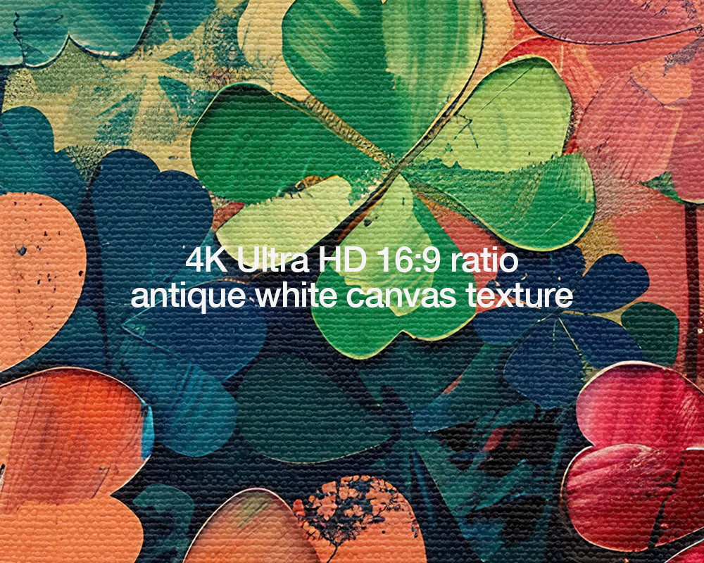 Abstract Shamrocks Clovers Painting Frame TV Art Wallpaper