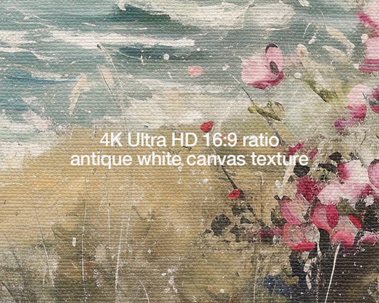 Oceanside Wildflowers Antique White Fine Art Wallpaper