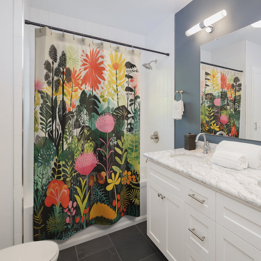 Boho Garden Oasis Shower Curtain