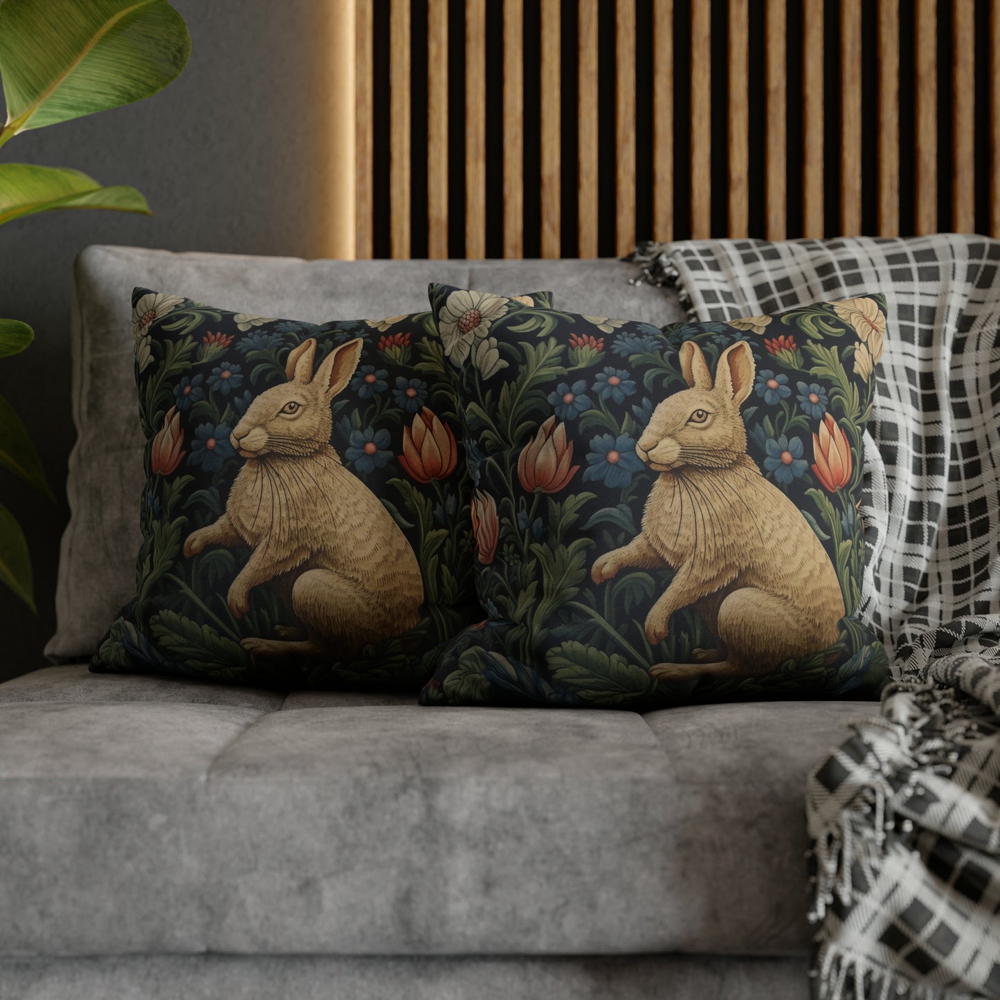 Rabbit in Floral Garden Digital Art Download