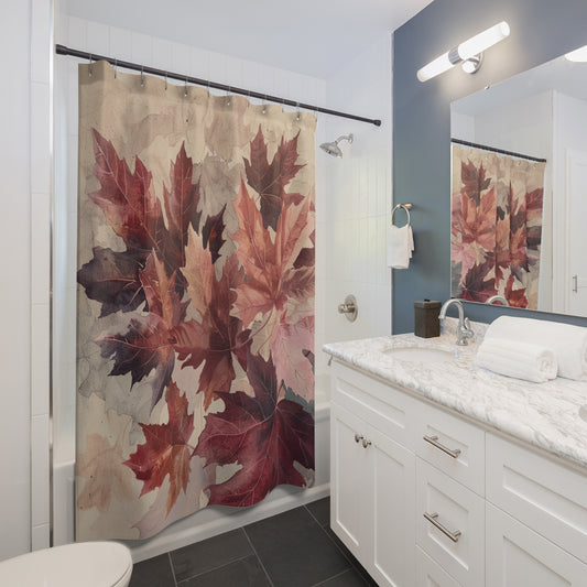 Fall Maple Leaves Shower Curtain