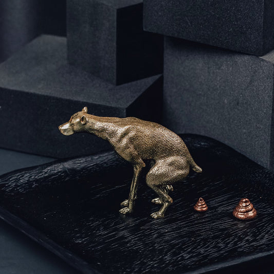 Humorous Dog Pooping Incense Stick Holder Funny Decoration Set