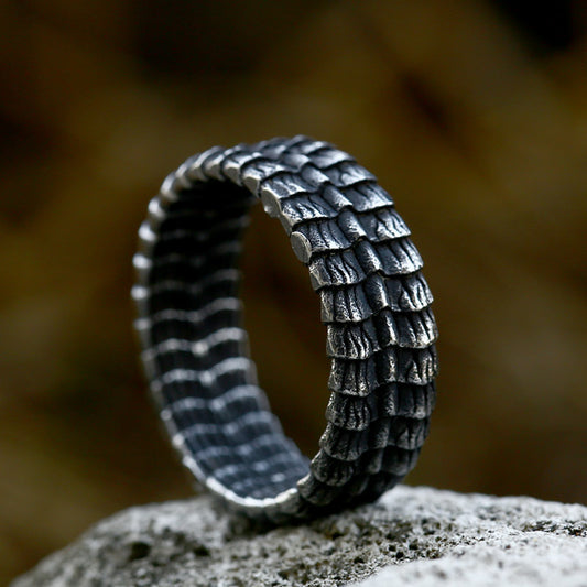 Dragonic Scale Stainless Steel Ring