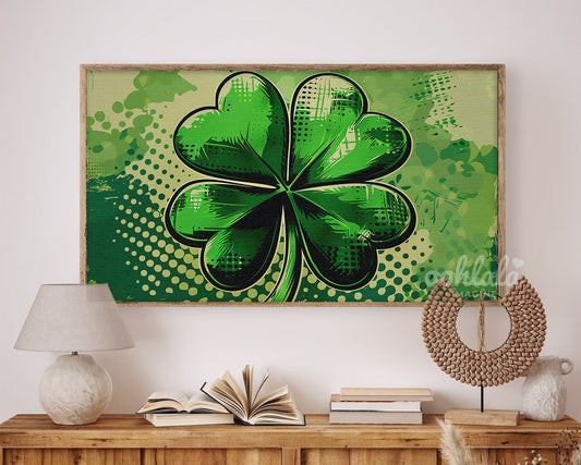 Clover Abstract Painting Frame TV Art Wallpaper