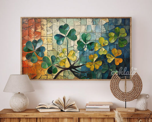 Abstract Shamrocks Frame TV Art Wallpaper