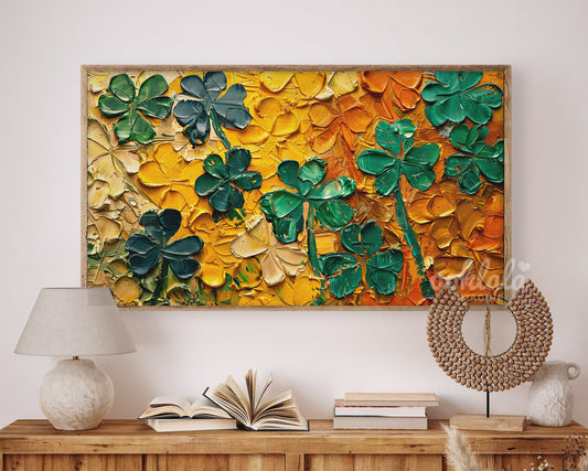 Shamrocks Painting Frame TV Art Wallpaper