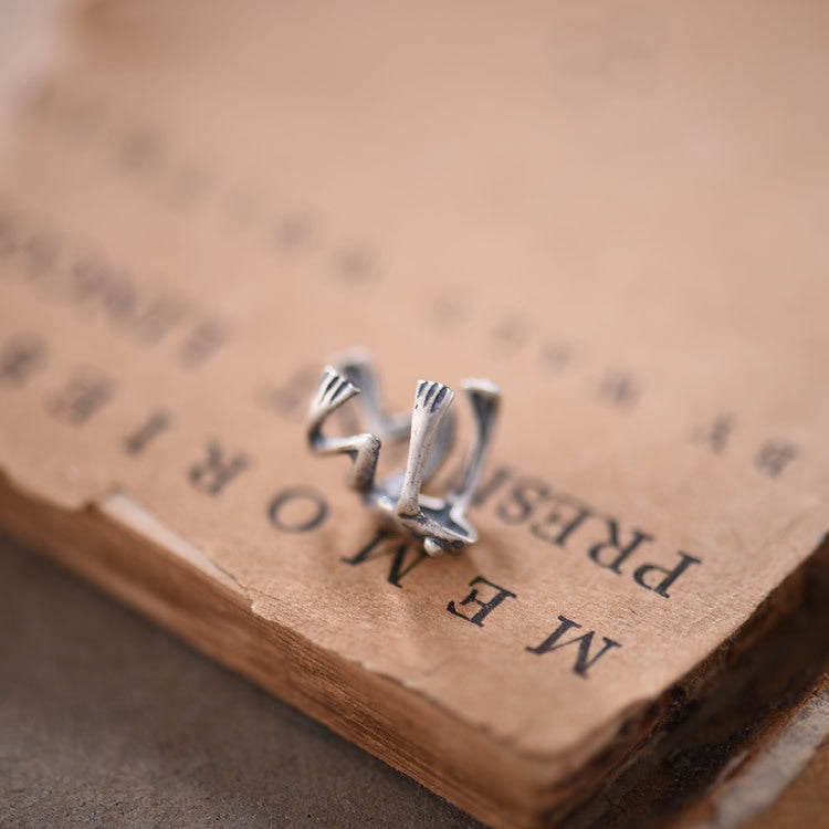 3D Frog Ear Cuff 925 Sterling Silver Non-pierced Earring