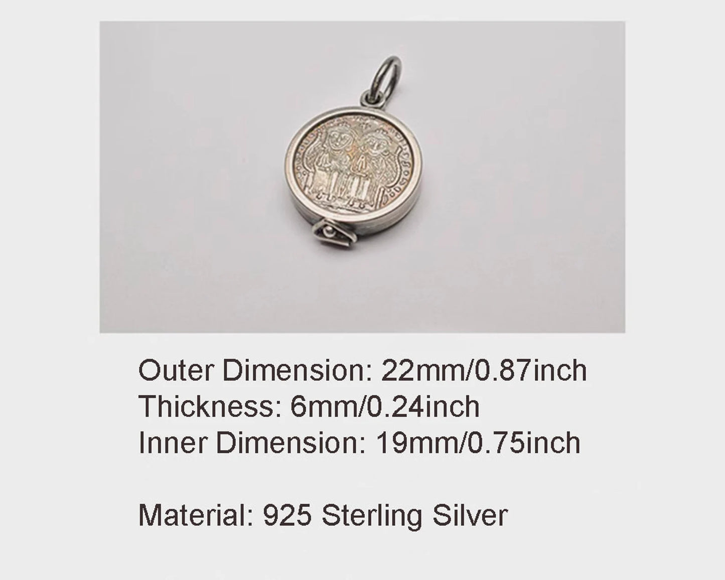 Ancient Greek Coin and Tree of Life Locket Pendant