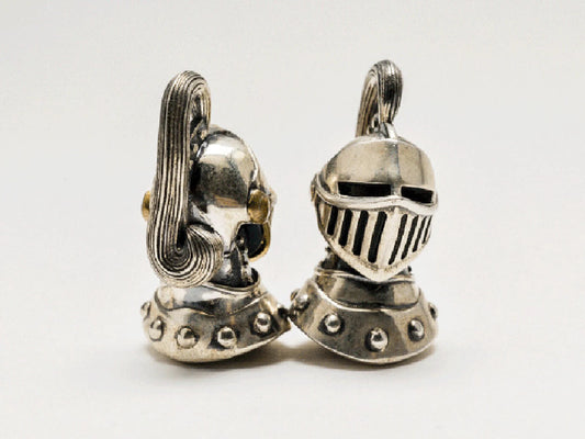 Silver Knight Necklace Roman Knight Helmet Pendant