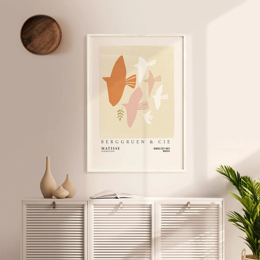 Birds Collages Art Poster Inspired From Matisse Cut Out Exhibition Poster Henri Matisse Abstract Printable Wall Art La Gerbe Vintage Matisse