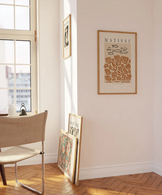 Matisse Cutouts Exhibition Poster, Matisse Leaf Digital Download, Henri Matisse Poster, Fish Printable Art, Beach House Print