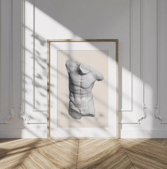Male Torso Statue Print Greek Mythology Art