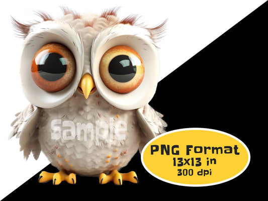 Cute 3D Owl Clipart