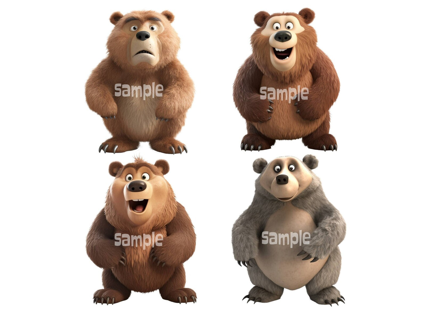 Cute 3D Bear Clipart