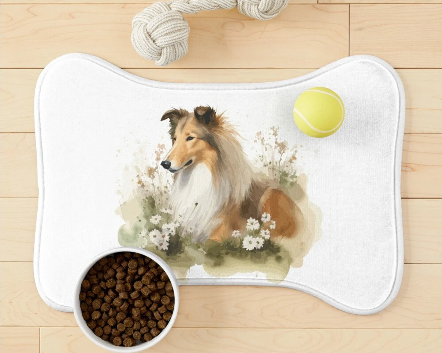 Rough Collie Watercolor Clipart