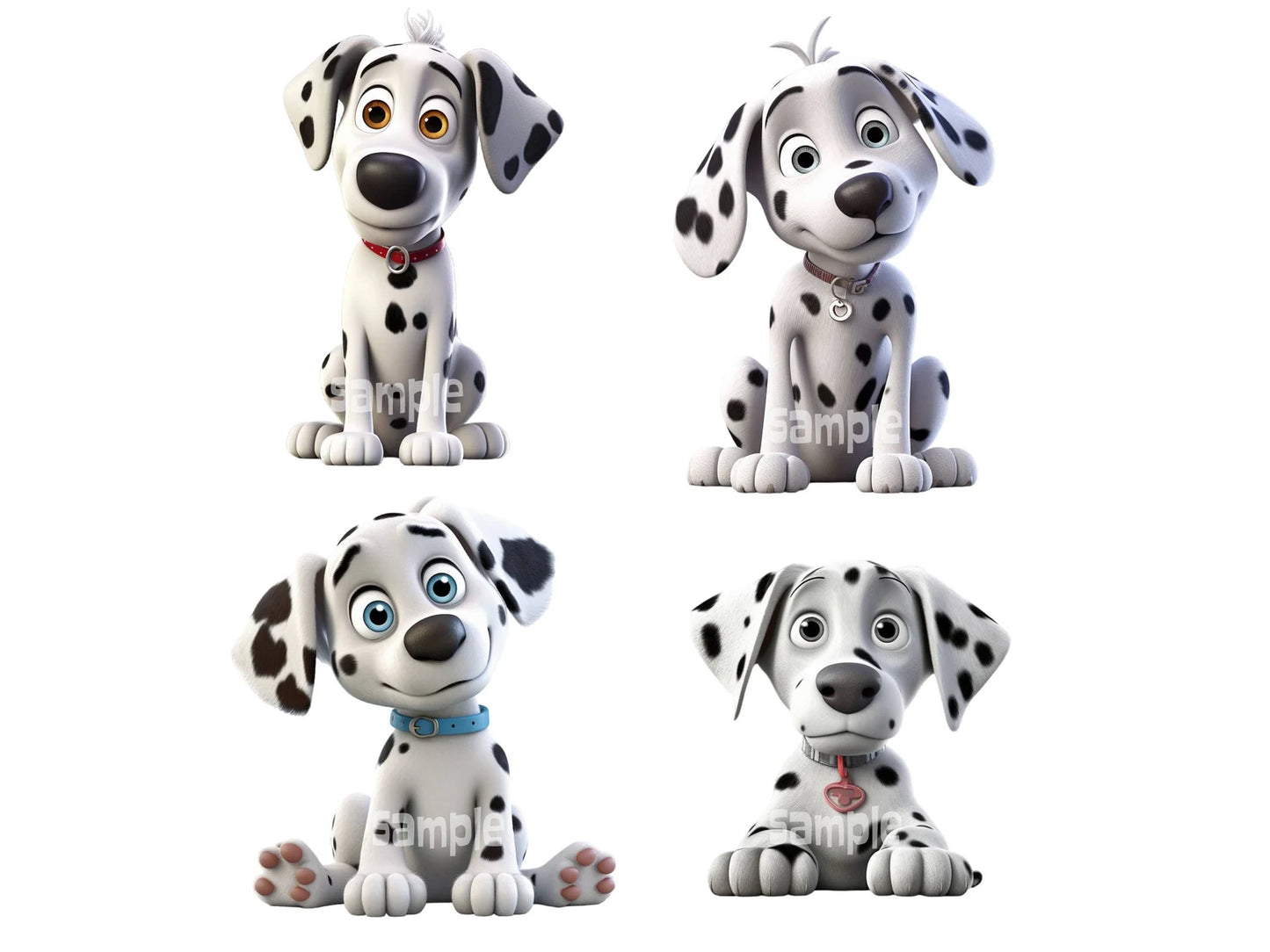 Cute 3D Dalmatian Clipart