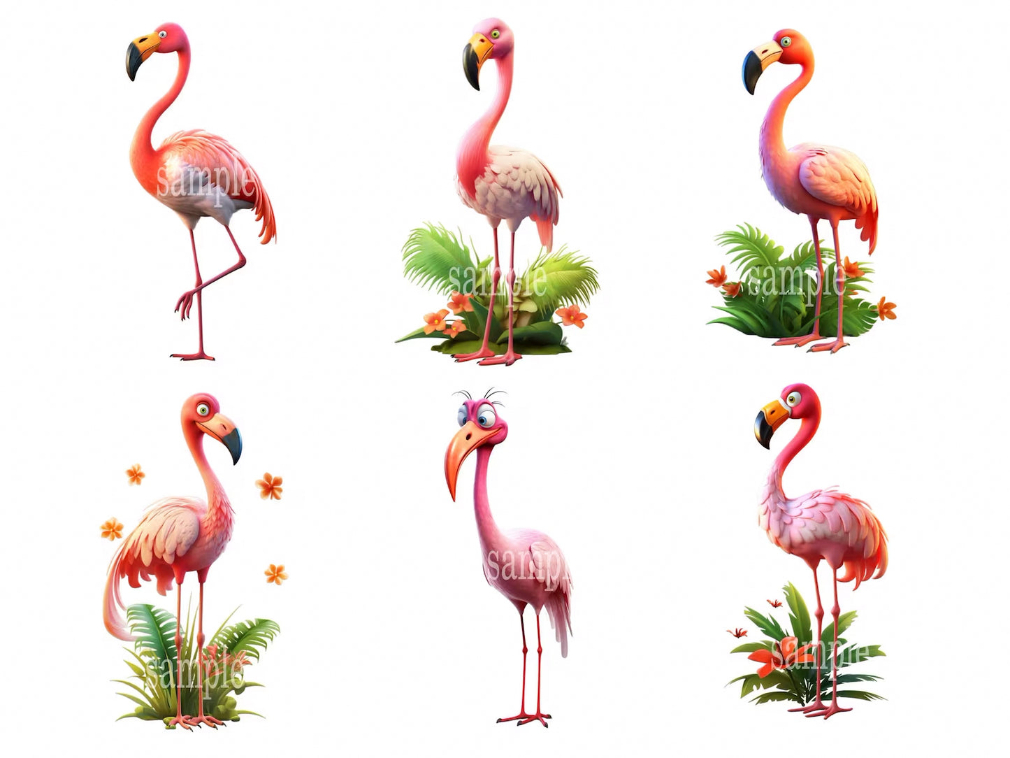Cute Flamingo Clipart Colorful Flamingo PNG