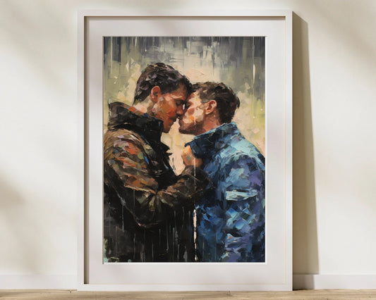 Wet Lovers - Gay Couple Painting | Digital Download