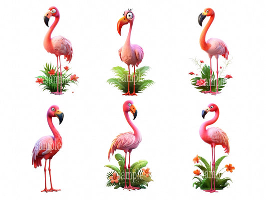 Cute Flamingo Clipart Colorful Flamingo PNG