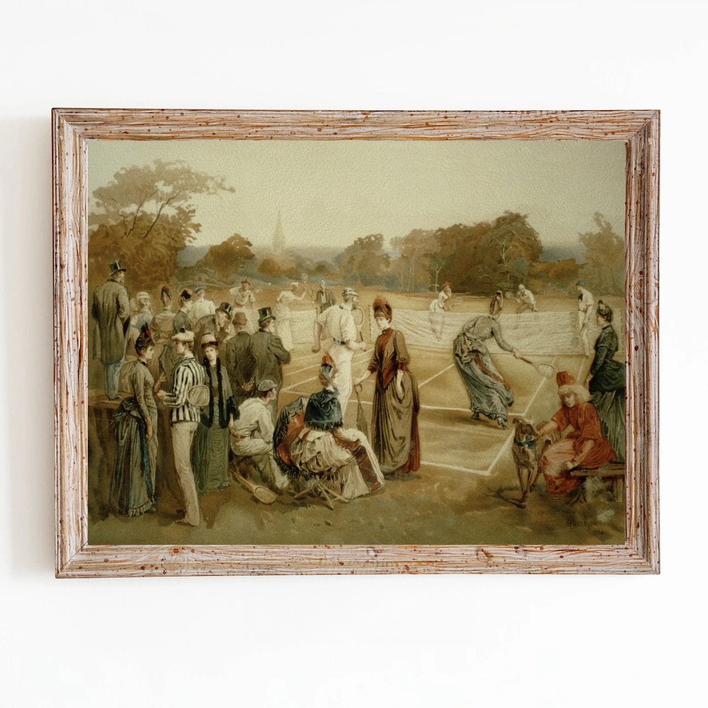 Tennis Painting Vintage Wall Art Poster