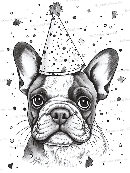 French Bulldog Coloring Book, Frenchies, Printable Coloring Pages PDF