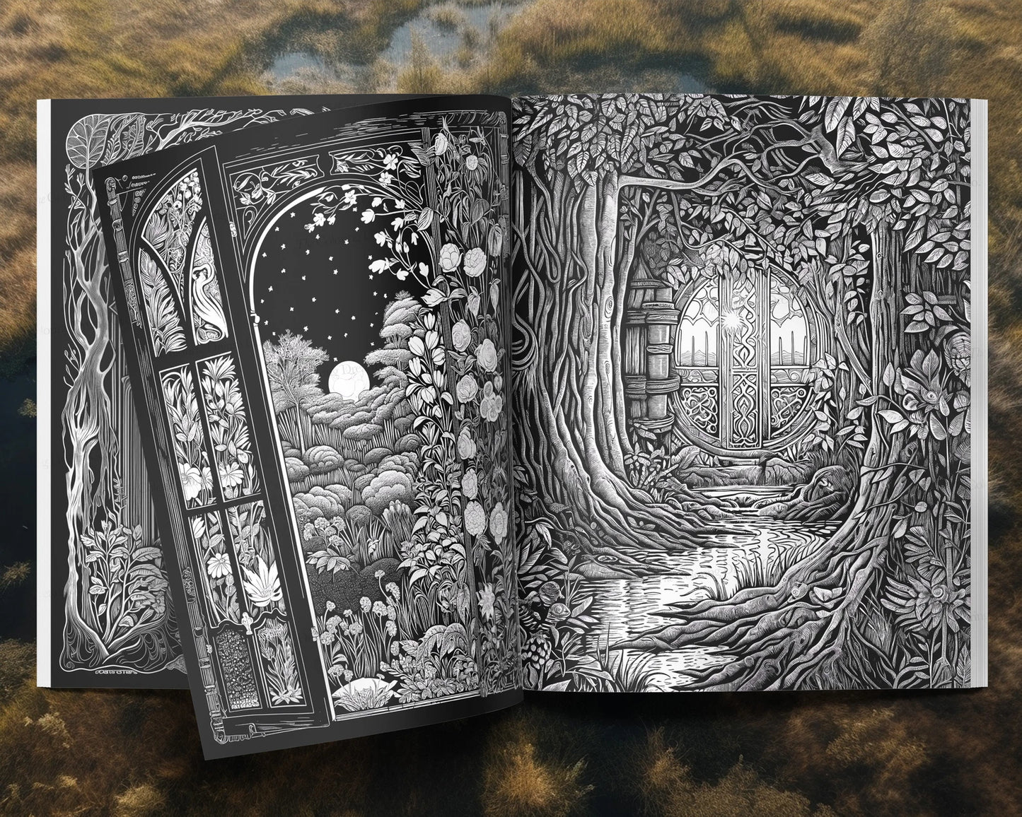 Fantasy of Secret Hideouts Coloring Pages PDF Download