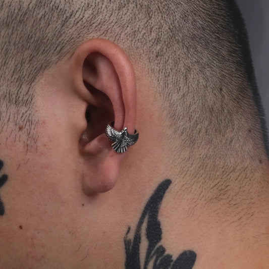 Silver Eagle Ear Cuff No Piercing Earring Native American Inspired