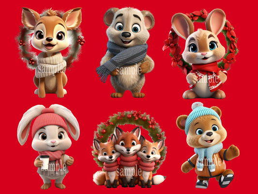 Timberland Holiday Friends Clipart Vol.1 Set of 34 PNG