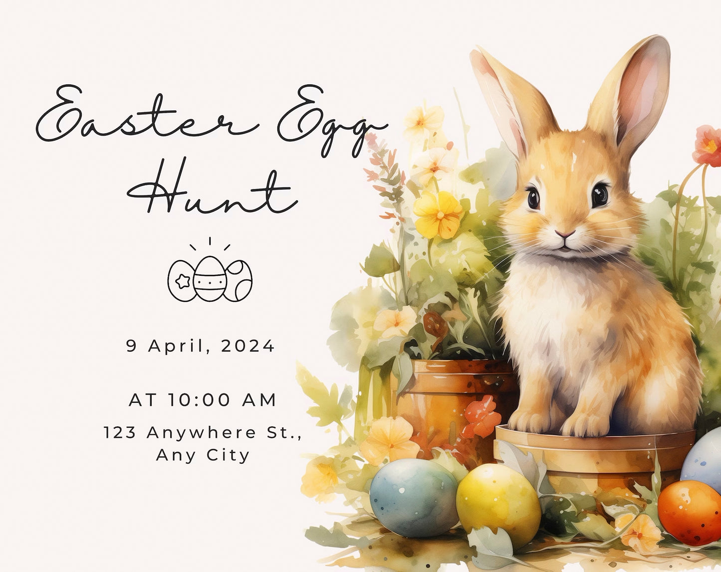 Easter clipart, Easter bunny, Spring clipart