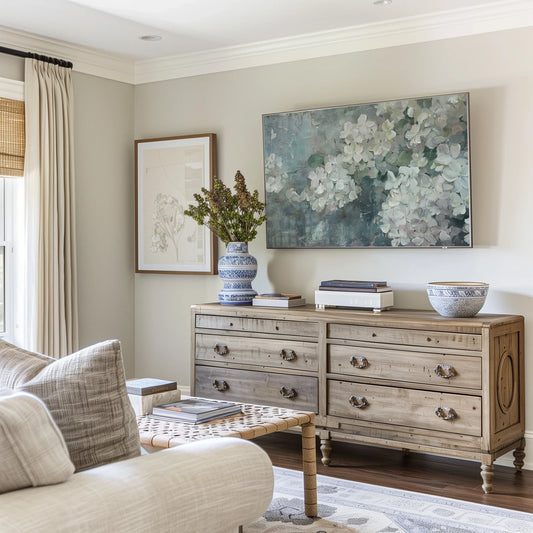 Vintage Hydrangea Flower Frame TV Art