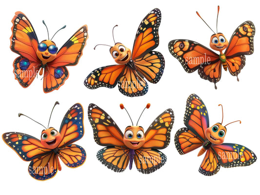 Monarch Butterfly Clipart Bundle