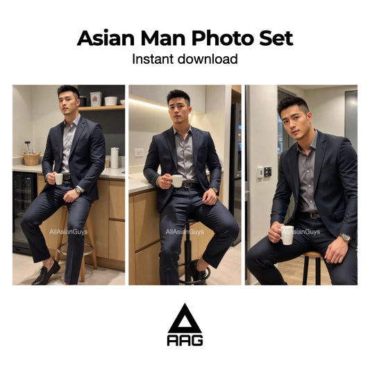 Asian Man Photo Set Instant Download 1007