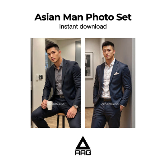 Asian Man Photo Set Instant Download 1012
