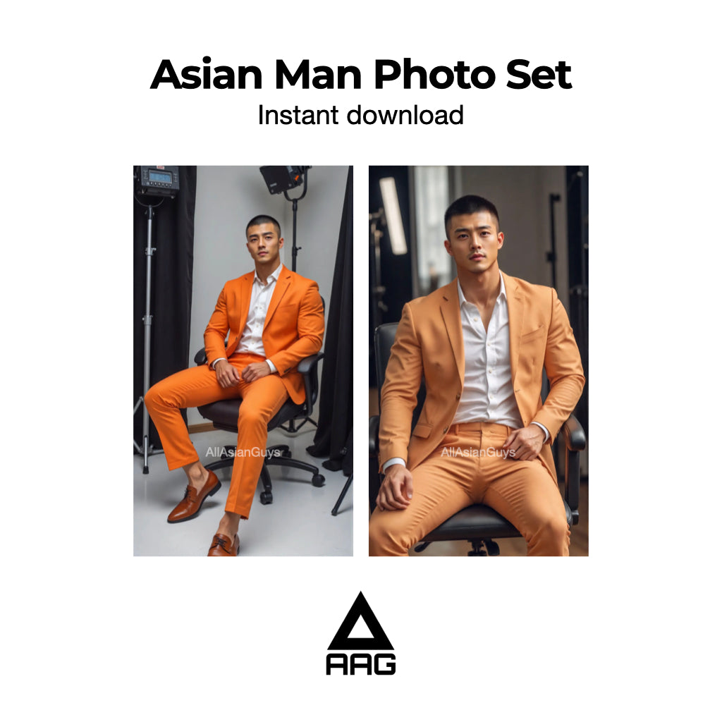 Asian Man Photo Set Instant Download 1009