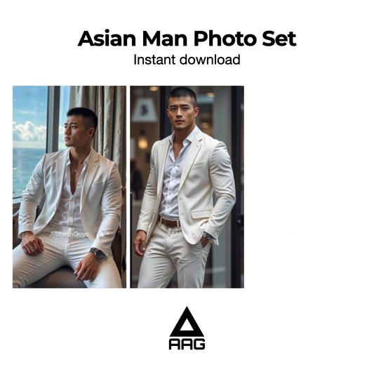 Asian Man Photo Set Instant Download 1006