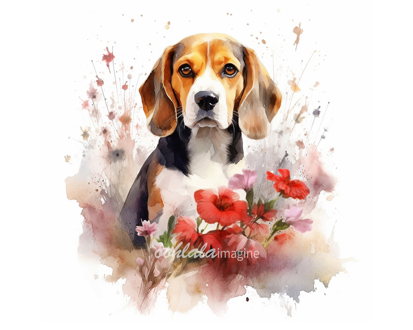 Beagle Watercolor Clipart