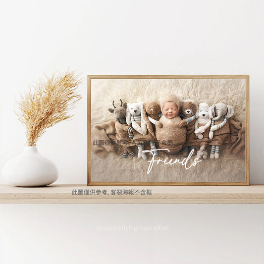 新生兒寶寶畫布海報|來圖客製 - 禮物/慶祝/活動/紀念/掛畫, 環保布料 Made in Taiwan